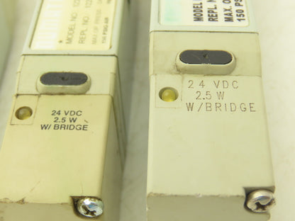 Numatics 122BB4Z2MN00061 Solenoid Valve 150 PSIG 24VDC 2.5W W/Bridge Lot Of 4