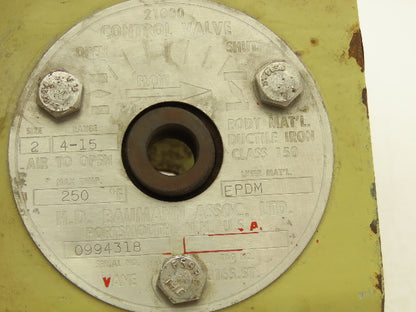 H.D. Baumann 21000 Pneumatic Diaphragm Valve Actuator & Positioner