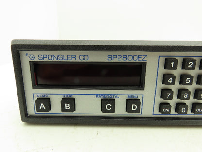 Sponsler SP2800EZ Batch Control 110VAC  3.2VA Input 12-27VDC 250mA Output