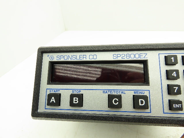 Sponsler SP2800EZ Batch Control 110VAC  3.2VA Input 12-27VDC 250mA Output