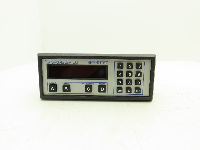 Sponsler SP2800EZ Batch Control 110VAC  3.2VA Input 12-27VDC 250mA Output