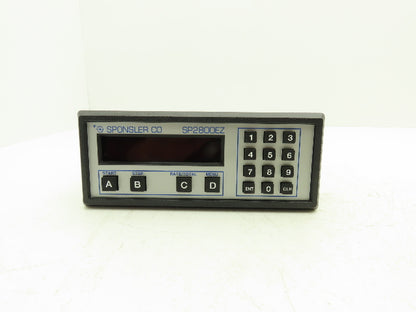 Sponsler SP2800EZ Batch Control 110VAC  3.2VA Input 12-27VDC 250mA Output