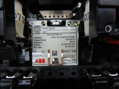 ABB 1495B30A22 Phase/Voltage Loss Over/Under Voltage Relay 120VAC
