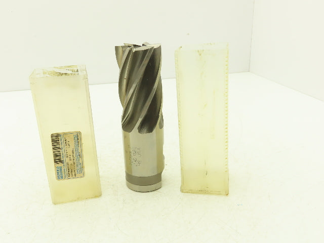 Putnam Tool PLA-333 6 Flute Coarse Rough Single End Mill HSS 2" Dia x 3" Flute
