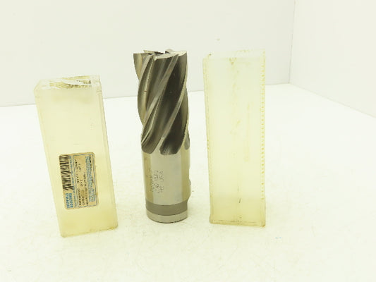 Putnam Tool PLA-333 6 Flute Coarse Rough Single End Mill HSS 2" Dia x 3" Flute