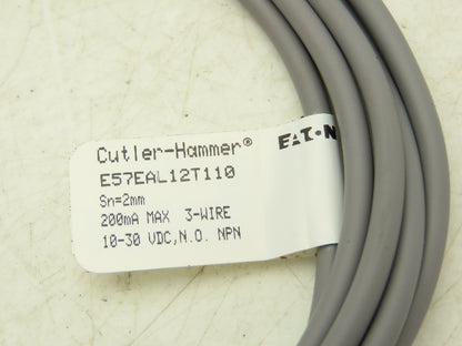 Eaton E57EAL12T110 Inductive Proximity Sensor 12MM X 1 1/4" 10-30VDC 3 Wire