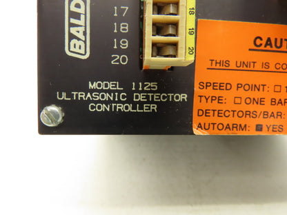Baldwin Technology Model 1125 Ultrasonic Detector Controller 24VDC Rev 03