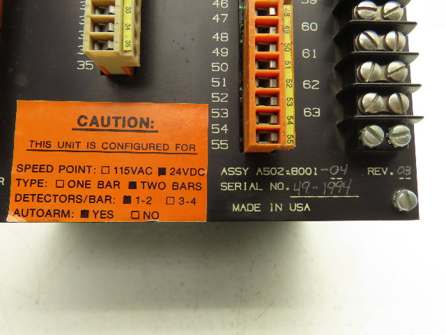 Baldwin Technology Model 1125 Ultrasonic Detector Controller 24VDC Rev 03