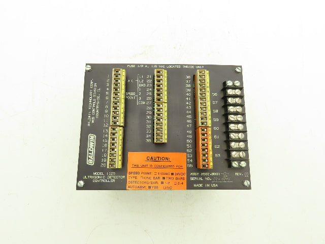 Baldwin Technology Model 1125 Ultrasonic Detector Controller 24VDC Rev 03