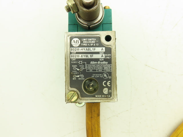 Allen Bradley 802M-XY8L1F Limit Switch Series A Roller Type 120V 60A Lot of 2