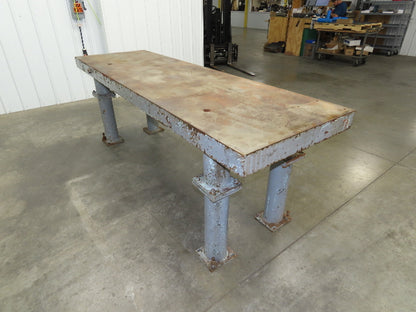 4" Thick Top Steel Fabrication Welding Layout Table Work Bench 103"x31.5"x36"