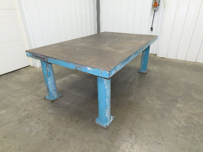 3" Top Steel Welding Layout Table 78x48" Fabrication Anti Splatter Work Bench