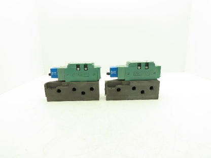 Numatics I34BA400MP14X61 Pneumatic Air Solenoid Valve 4/2 150psi 24VDC Lot of 2