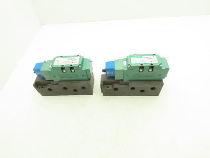 Numatics I34BA400MP14X61 Pneumatic Air Solenoid Valve 4/2 150psi 24VDC Lot of 2