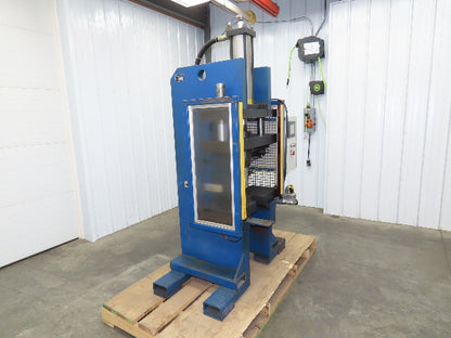 Hypercyl HPS20 Pneumatic Over Hydraulic 20 Ton Press 6" Stroke Punch Die C Frame