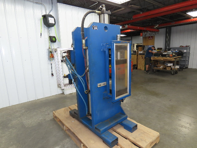 Hypercyl HPS20 Pneumatic Over Hydraulic 20 Ton Press 6" Stroke Punch Die C Frame