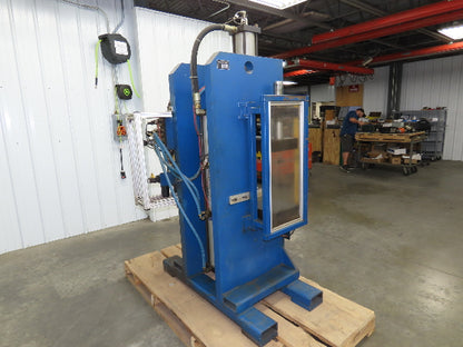 Hypercyl HPS20 Pneumatic Over Hydraulic 20 Ton Press 6" Stroke Punch Die C Frame