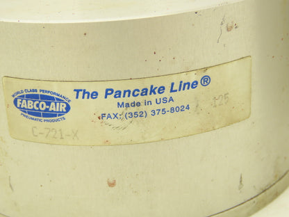 Fabco-Air C-721-X Pancake Line Round Air Cylinder 3"Bore 1"Stroke 250psi Lot (2)