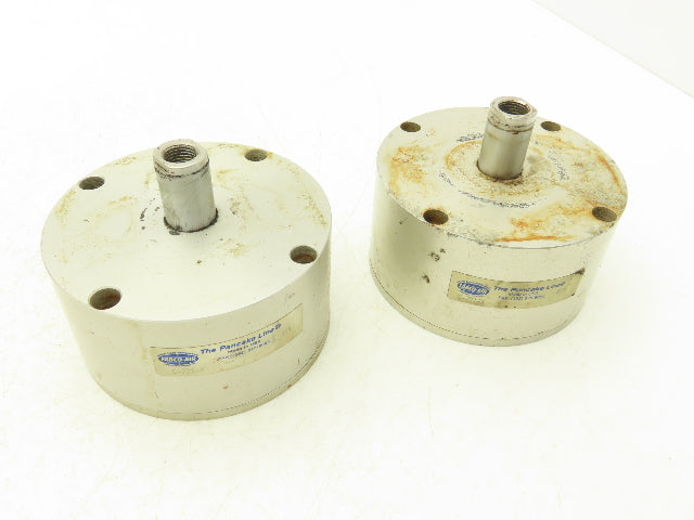 Fabco-Air C-721-X Pancake Line Round Air Cylinder 3"Bore 1"Stroke 250psi Lot (2)