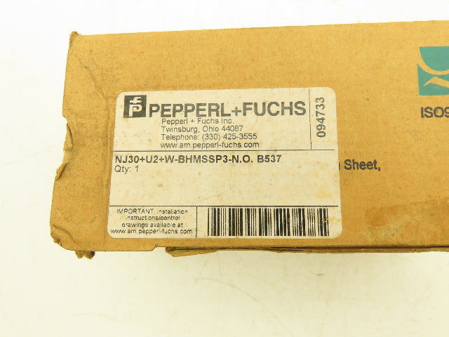 Pepperl Fuchs NJ30+U2+W-BHMSSP3-N.O.-B537 Inductive Proximity Sensor
