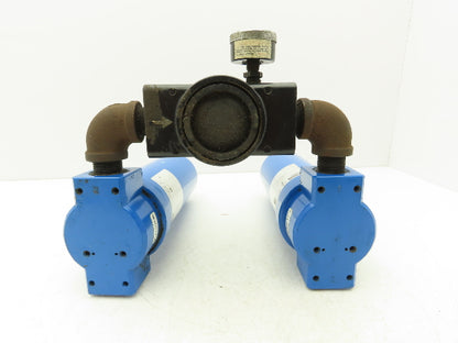 Parker HN3S-3PUA Finite Dual Compressed Air Filter & Regulator 3/4"NPT Aluminum