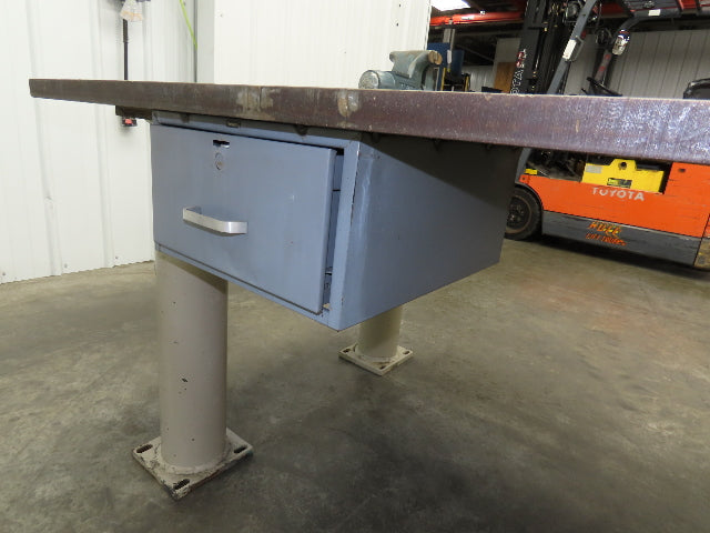 Welding Layout Table 1-1/4" Top Steel Fabrication Work Bench 84x44" Vise 6"