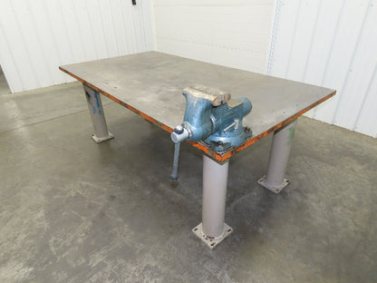 Welding Layout Table 1-1/4" Top Steel Fabrication Work Bench 84x44" Vise 6"
