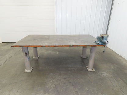 Welding Layout Table 1-1/4" Top Steel Fabrication Work Bench 84x44" Vise 6"