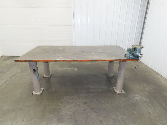 Welding Layout Table 1-1/4" Top Steel Fabrication Work Bench 84x44" Vise 6"