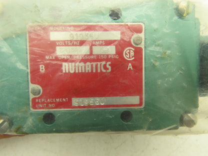 Numatics 91956U Pneumatic Solenoid Valve 150psi 120VAC