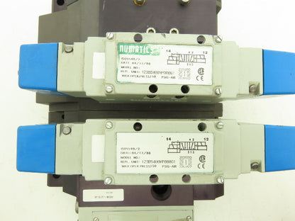 Numatics 01327P-MH20 Solenoid 2-Valve 3-Station Manifold Block w/DeviceNet