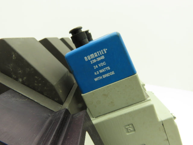 Numatics 01327P-MH20 Solenoid 2-Valve 3-Station Manifold Block w/DeviceNet