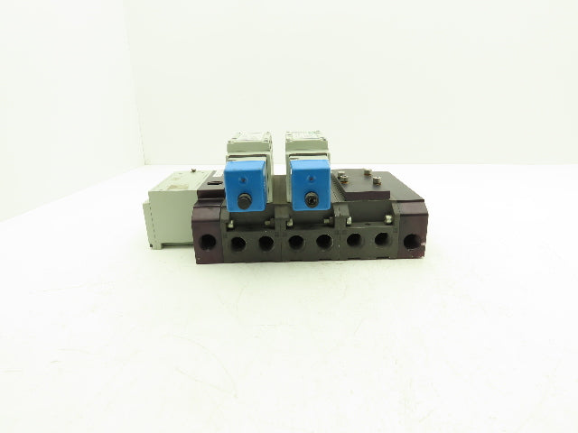 Numatics 01327P-MH20 Solenoid 2-Valve 3-Station Manifold Block w/DeviceNet