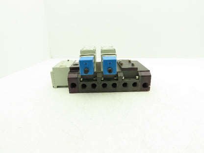 Numatics 01327P-MH20 Solenoid 2-Valve 3-Station Manifold Block w/DeviceNet