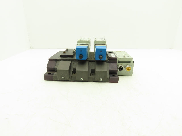 Numatics 01327P-MH20 Solenoid 2-Valve 3-Station Manifold Block w/DeviceNet