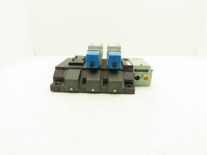 Numatics 01327P-MH20 Solenoid 2-Valve 3-Station Manifold Block w/DeviceNet