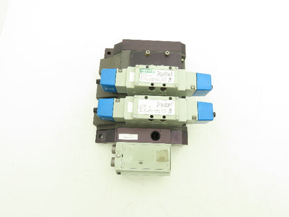 Numatics 01327P-MH20 Solenoid 2-Valve 3-Station Manifold Block w/DeviceNet