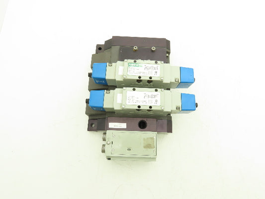 Numatics 01327P-MH20 Solenoid 2-Valve 3-Station Manifold Block w/DeviceNet