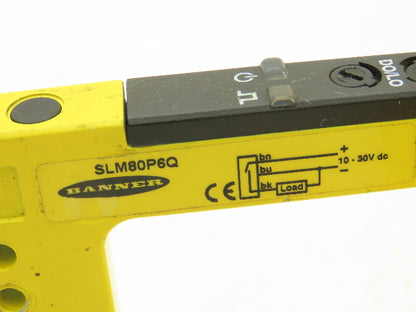 Banner SLM80P6Q Fork Slot Proximity Sensor Fixed-Distance 80mm Width  Lot of 2