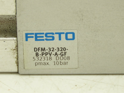 Festo DFM-32-320-B-PPV-A-GF Guided Air Cylinder Drive 32mm Bore 320mm Stroke