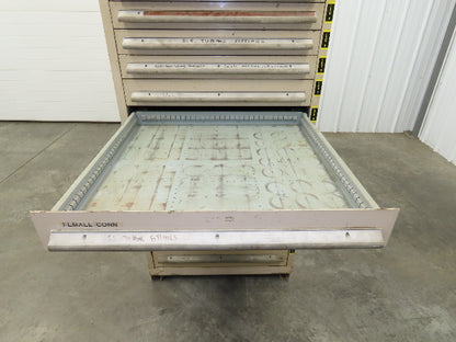 14 Drawer Industrial Tooling Storage Cabinet 30x29x61" Lyon Lista Vidmar Box