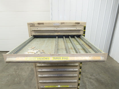 14 Drawer Industrial Tooling Storage Cabinet 30x29x61" Lyon Lista Vidmar Box