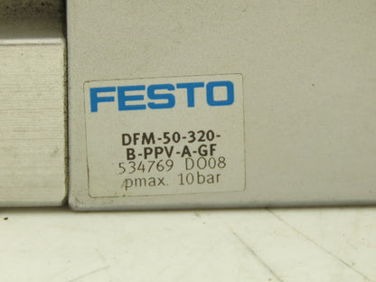 Festo DFM-50-320-B-PPV-A-GF Guided Air Cylinder Drive 50mm Bore 320mm Stroke