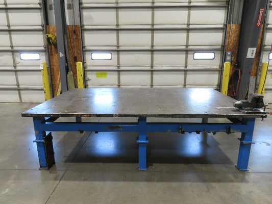 1-3/4" Thick Top Steel Welding Layout Table Work Bench 120"x72"x33" Wilton Vise