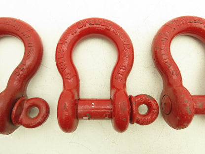 Crosby WLL9-1/2T Lifting Shackle with 1-1/4" Pin Lot of 3