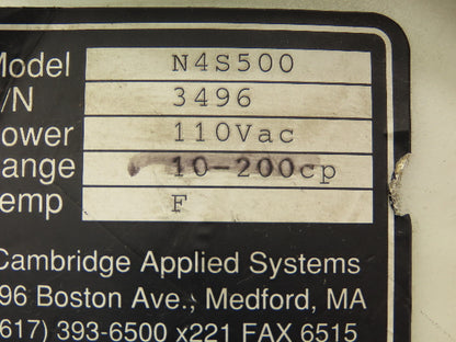 Cambridge N4S500 Viscosity Temperature Display Range 10-200CP F Missing 2 Screws