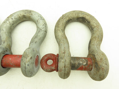 Crosby G-209 Galvanized Carbon Anchor Shackle with 1.63" Screw Pin Lot of 3