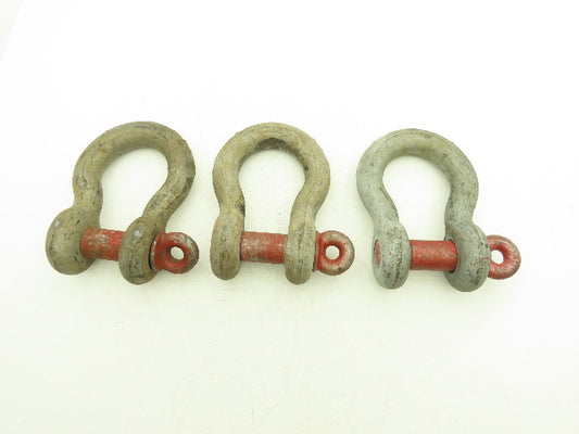 Crosby G-209 Galvanized Carbon Anchor Shackle with 1.63" Screw Pin Lot of 3
