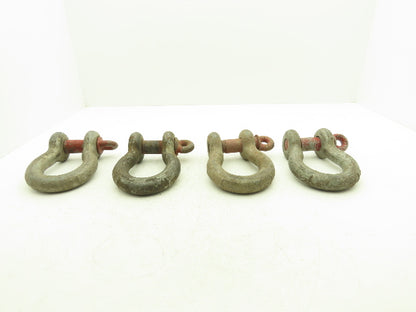 Crosby G-209 1-1/4" Galvanized Carbon Anchor Shackle w/1.38" Screw Pin Lot of 4