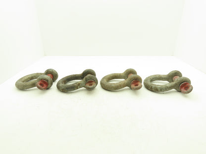 Crosby G-209 1-1/4" Galvanized Carbon Anchor Shackle w/1.38" Screw Pin Lot of 4